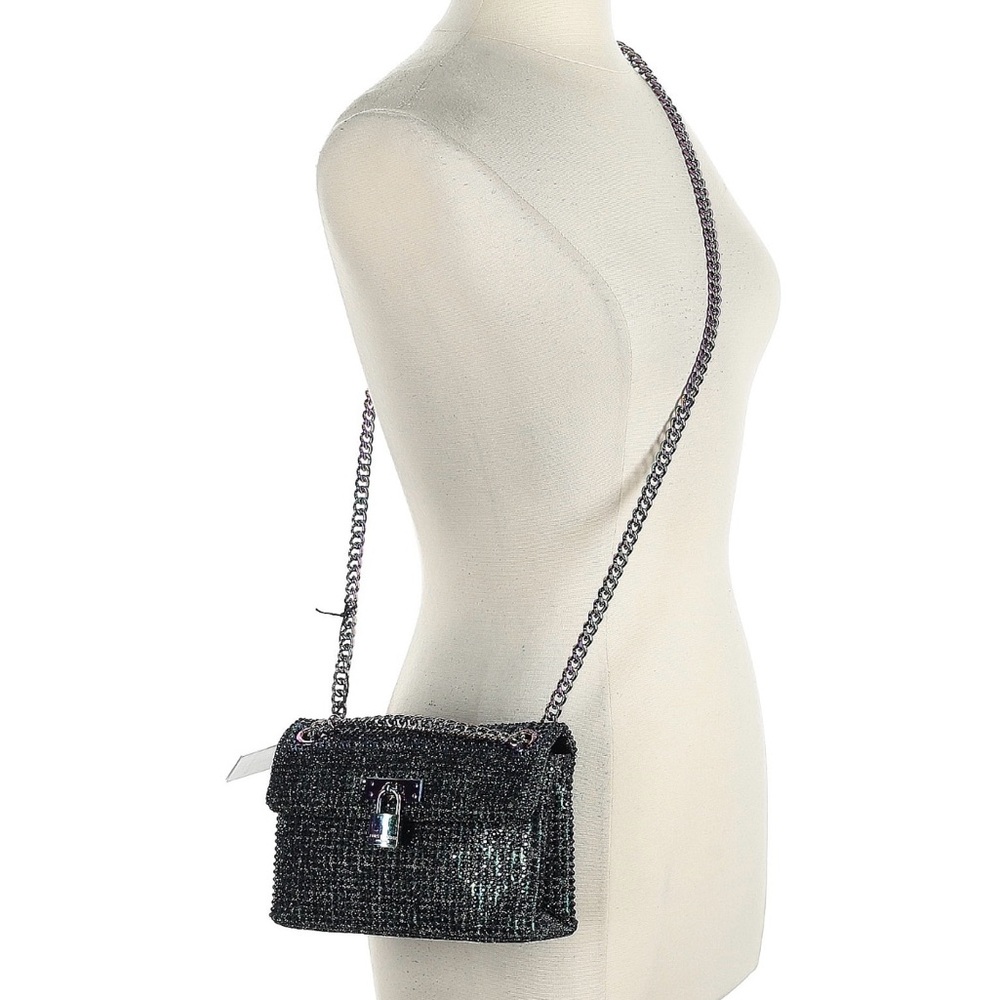 Kurt Geiger Silver Shoulder Bag with Chain Strap - Picture 7 of 8